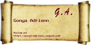 Gonya Adrienn névjegykártya
